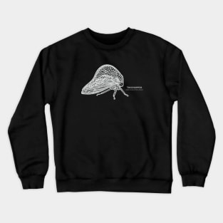 Treehopper with Common and Latin Names - insect design Crewneck Sweatshirt